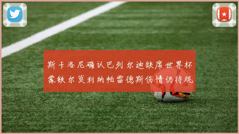 斯卡洛尼确认巴列尔迪缺席世界杯蒙铁尔莫利纳帕雷德斯伤情仍待观察